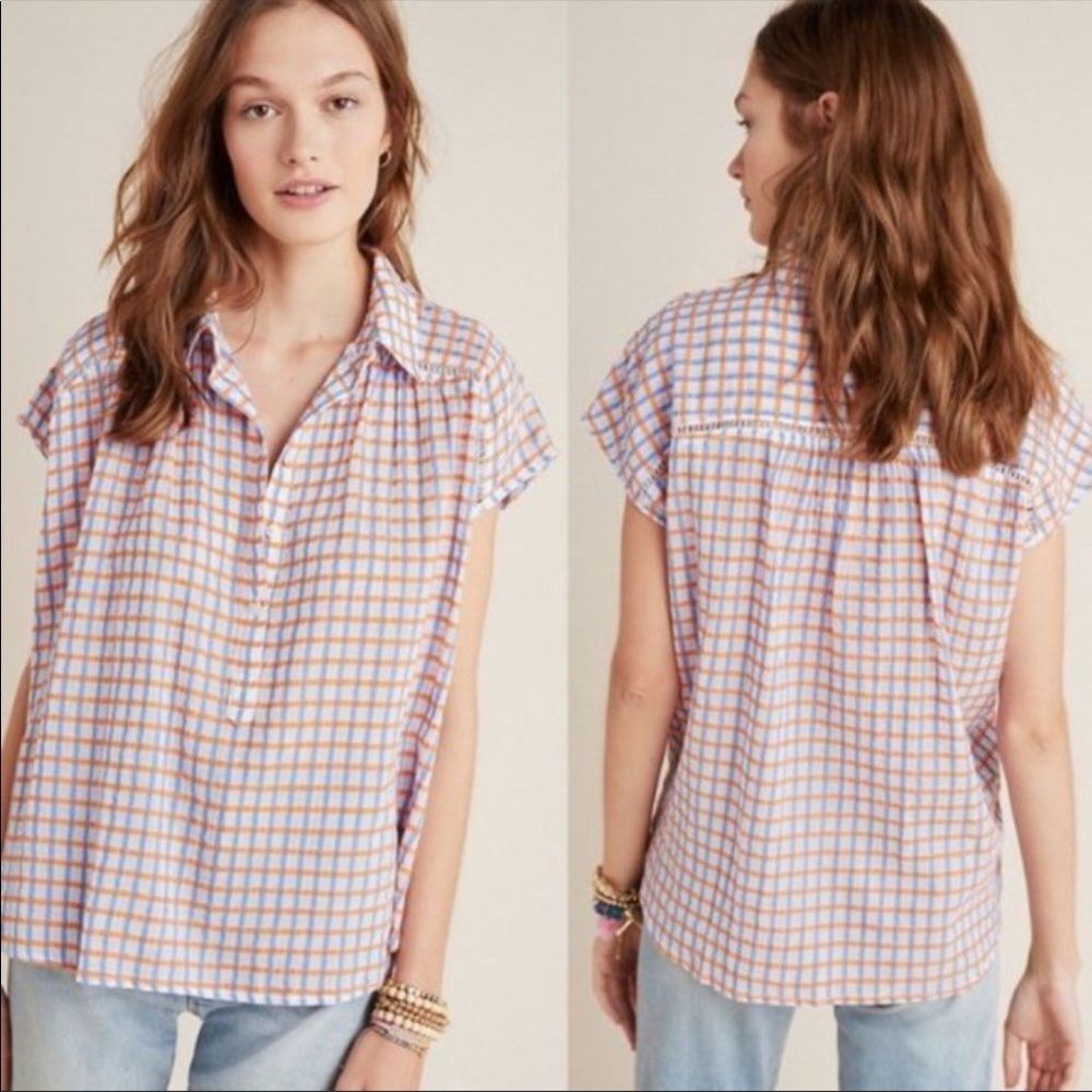 NWT Pilcro And The Letterpress Serena Surf Blouse Size XS
